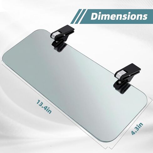 Car Sun Visor Extender – Anti-Glare Polarized Sun Blocker, UV400 Clip-On Tinted Visor Extension for Windshield, Ideal for Safe Driving in Saudi Arabia