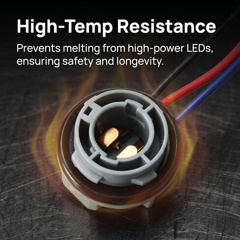 2 قطعة 1157/3157/2057/2357/7528 مقبس لمبة، 3 أسلاك مسبقة الأسلاك مقاومة للماء LED ضفيرة لإضاءة إشارة الانعطاف، متوافق مع السيارات والشاحنات وسيارات الدفع الرباعي in Kuwait