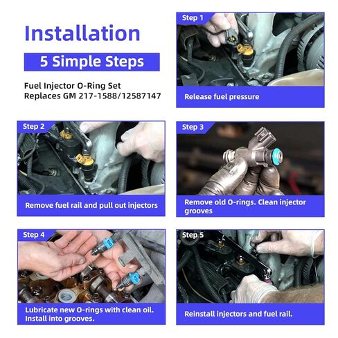 Replacement 217-1588 O-Ring Kit,for GM Parts ACD #217-1588 & GM 12587147 Fuel Injector O-Ring Kit,Universal Repair Kit for Various Vehicle Model (2 Sizes, 20 Pieces) in Saudi Arabia