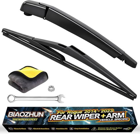 Rear Wiper Arm Blade Assembly, Replacement for Nissan Rogue Select, Sport 2014–2023 SUV | Back Windshield Wiper Blade Arm Set, With Rear Window Wiper Arm Nut Cap Cover Accessories – OEM:28780-3JA0A in Saudi Arabia
