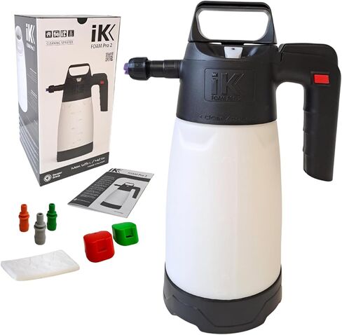 Professional Sprayer IK Foam Pro 2 - Cleaning, Automotive, Detailing and Wheel Cleaner applicator - Designed for Application of Foaming Agents - Professional Cleaning -Mouth Opening - Made in Europe in Saudi Arabia