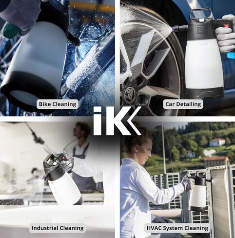 Professional Sprayer IK Foam Pro 2 - Cleaning, Automotive, Detailing and Wheel Cleaner applicator - Designed for Application of Foaming Agents - Professional Cleaning -Mouth Opening - Made in Europe in Saudi Arabia