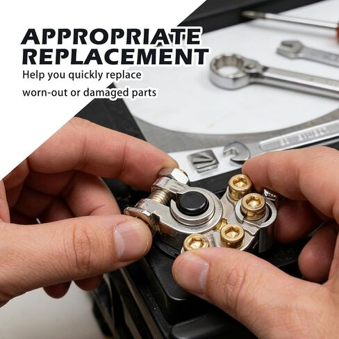 1 Pair of Car Battery Terminal Shims,Adjustable Battery Post Shims for Positive & Negative to Reduce Gaps and Wear,Universal Batteries Terminal Caps Car Accessories in Kuwait