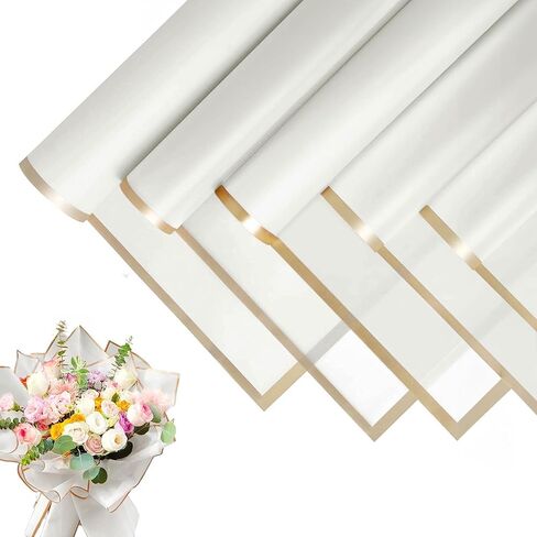 JOYIT 20 Sheets Flower Wrapping Paper - Flower Bouquet Wrapping Paper for DIY Crafts Packaging, Waterproof Flower Paper Wrap for Wedding, Birthday, Flower Shop (Blue, 22.8''x22.8'') in Saudi Arabia