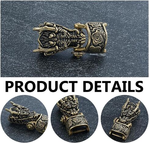 NBEADS Brass Paracord Buckles, Dragon Head Brass Shackle Clasps Bracelet Buckle for EDC Rope DIY Paracord Crafts Accessories, Antique Bronze, 1.9x0.9 Inch in Kuwait