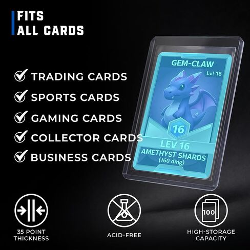 CardGuard 3" x 4" Clear Regular Top-Loaders for Cards with Sleeves, 100 Count – Durable & Acid-Free Premium Protection for Pokémon, MTG, TCG, Game & Sports Cards in Saudi Arabia