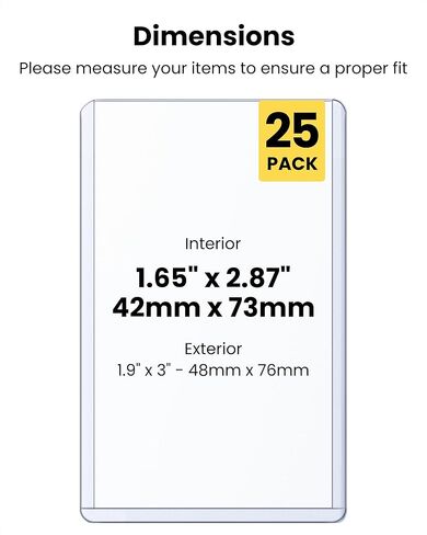 Tobacco Toploaders 25 Pack, 35PT 1.65 x 2.87 in Hard Plastic Card Sleeves for T205 T206 Vintage Cigarette Cards and Mini Baseball Cards, Rigid PVC Top Loaders (Blue Tint) in Saudi Arabia