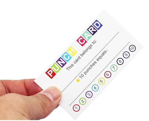 KINGSUPER 200 Pcs Punch Cards Reward Punch Cards with 1 Pcs Paper Hole Puncher in Saudi Arabia