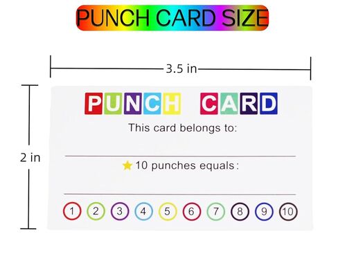 KINGSUPER 200 Pcs Punch Cards Reward Punch Cards with 1 Pcs Paper Hole Puncher in Saudi Arabia