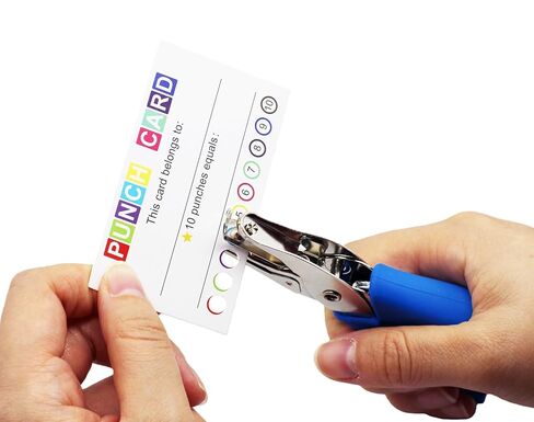 KINGSUPER 200 Pcs Punch Cards Reward Punch Cards with 1 Pcs Paper Hole Puncher in Saudi Arabia