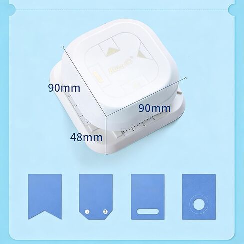 4 in 1 Tag Punch Paper Puncher Shape Bevel Dovetail for Scrapbooking DIY Journaling Greeting Cards Oval Fish Eye Hole Heavy Cardstock Crafts Supplies in Kuwait