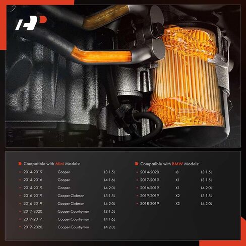 A-Premium Oil Filter Housing Cap Assembly Compatible with Mini Cooper 2014-2019, Cooper Clubman 2016-2019, Cooper Countryman 2017-2020 & BMW X1 2016-2019, X2 2018-2019, i8 2014-2020, 1.5L 1.6L 2.0L in Kuwait