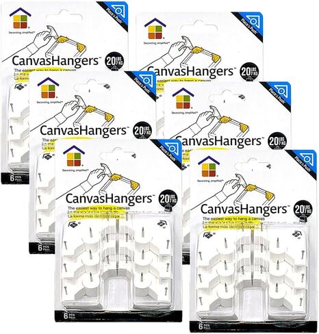 Under The Roof Decorating CanvasHangers 6 pc Project Pack 20 lb Canvas Hanger, Pack of 6 in Saudi Arabia