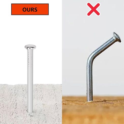 18pcs 2-1/3 inch Wall Nails,Galvanized Hardware Nails,Good Hardness Masonry Nails for Hanging Pictures,White Zinc Plated Concrete Nails in Saudi Arabia