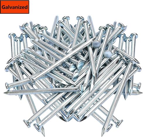 18pcs 2-1/3 inch Wall Nails,Galvanized Hardware Nails,Good Hardness Masonry Nails for Hanging Pictures,White Zinc Plated Concrete Nails in Saudi Arabia