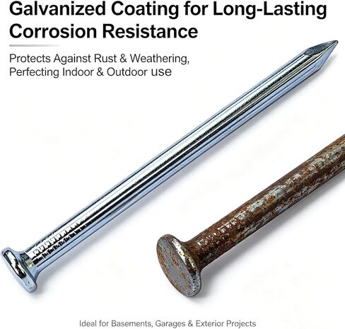 18pcs 2-1/3 inch Wall Nails,Galvanized Hardware Nails,Good Hardness Masonry Nails for Hanging Pictures,White Zinc Plated Concrete Nails in Saudi Arabia