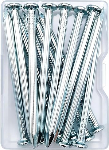 18pcs 2-1/3 inch Wall Nails,Galvanized Hardware Nails,Good Hardness Masonry Nails for Hanging Pictures,White Zinc Plated Concrete Nails in Saudi Arabia
