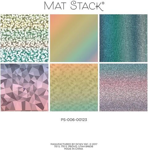 DCWV Heavy Duty Cardstock Paper 6x6 - Holographic Foil Cardstock in Assorted Designs - Single Sided Premium Scrapbook Paper for Crafts and Card Making, 18 Sheets in Saudi Arabia
