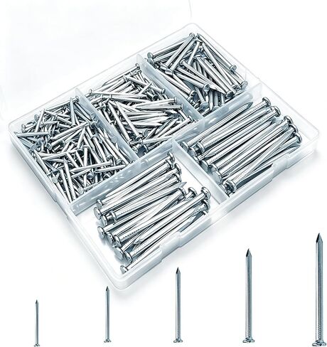 18pcs 2-1/3 inch Wall Nails,Galvanized Hardware Nails,Good Hardness Masonry Nails for Hanging Pictures,White Zinc Plated Concrete Nails in Saudi Arabia