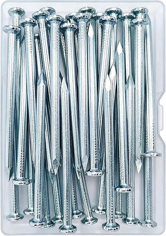 18pcs 2-1/3 inch Wall Nails,Galvanized Hardware Nails,Good Hardness Masonry Nails for Hanging Pictures,White Zinc Plated Concrete Nails in Saudi Arabia