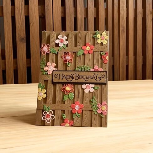 Lapoo Flowers Cutting Die for Scrapbooking - Durable Metal Cutting Die for DIY Scrapbook Photo Album Decorative Paper Card, Scrapbooking Die-cuts (Creative Fence 5.5 x 3.7 in) in Saudi Arabia