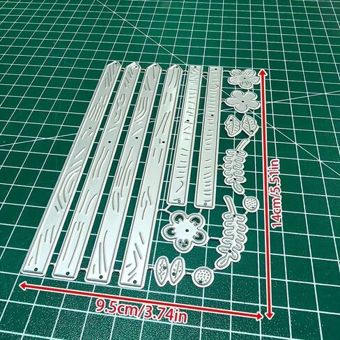 Lapoo Flowers Cutting Die for Scrapbooking - Durable Metal Cutting Die for DIY Scrapbook Photo Album Decorative Paper Card, Scrapbooking Die-cuts (Creative Fence 5.5 x 3.7 in) in Saudi Arabia