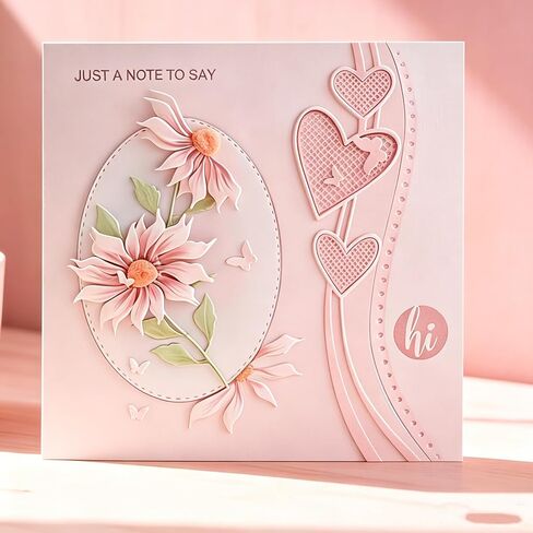 Lapoo Flowers Cutting Die for Scrapbooking - Durable Metal Cutting Die for DIY Scrapbook Photo Album Decorative Paper Card, Scrapbooking Die-cuts (Creative Fence 5.5 x 3.7 in) in Saudi Arabia