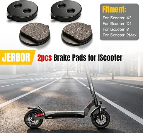 JERBOR 2pcs Brake Pads for IScooter IX3 IX4 I9 I9Max, Rear Front Semi-Metallic Brake Pad Disc Brakes, Durable Wheel Brakes Accessories for IScooter in Kuwait