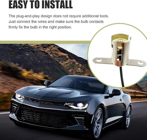 قطعتان من مقابس لمبة إضاءة السيارة، محول مقبس حربة BA15S 1156 LED، حامل مقبس لمبة مصباح متعدد الأغراض مع موصل سلكي، عالمي لذيل إشارة الانعطاف للسيارة (فضي) in Kuwait