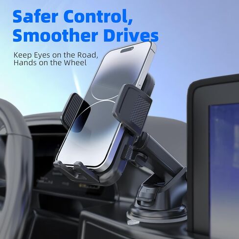 Universal (2026) Best Car Phone Holder, Enhanced & Upgraded Suction Adjustable 360° Rotation for Dashboard/Windscreen. Compatible with All smart Phones. Premium Qulaity Phone Holder. in Saudi Arabia