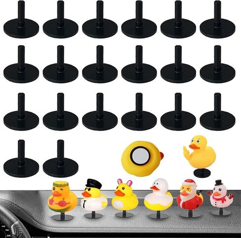 20PCS Duck Plug Holders – Black Plastic Rubber Duck Mounts for Dashboard Display, Secure Duck Adapters for Car Dash, Accessories for Duck Lovers (Ducks and Adhesive Not Included) in Saudi Arabia