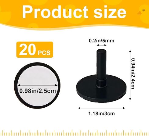 20PCS Duck Plug Holders – Black Plastic Rubber Duck Mounts for Dashboard Display, Secure Duck Adapters for Car Dash, Accessories for Duck Lovers (Ducks and Adhesive Not Included) in Saudi Arabia
