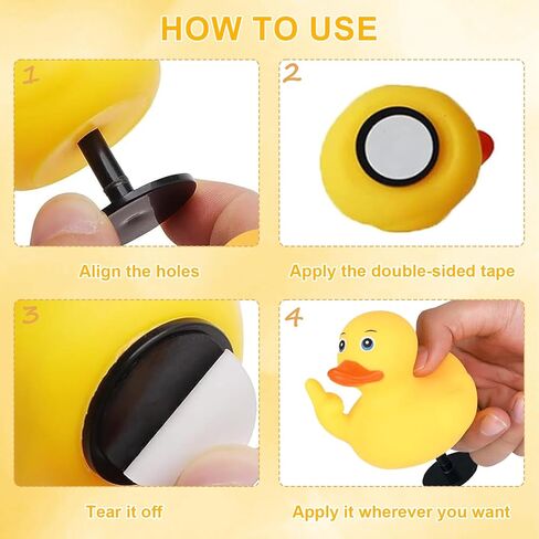 20PCS Duck Plug Holders – Black Plastic Rubber Duck Mounts for Dashboard Display, Secure Duck Adapters for Car Dash, Accessories for Duck Lovers (Ducks and Adhesive Not Included) in Saudi Arabia