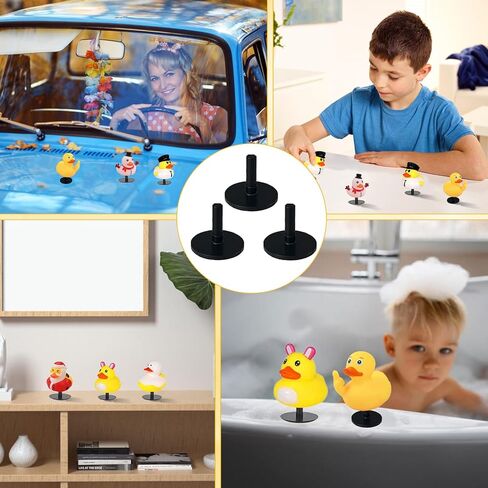 20PCS Duck Plug Holders – Black Plastic Rubber Duck Mounts for Dashboard Display, Secure Duck Adapters for Car Dash, Accessories for Duck Lovers (Ducks and Adhesive Not Included) in Saudi Arabia
