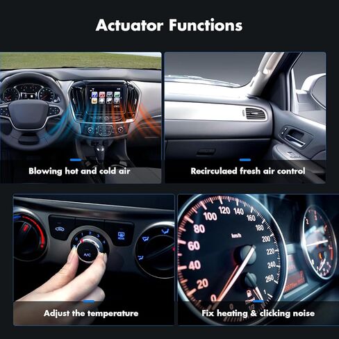HVAC Heater Blend Door Actuator - Direct Fit for Ford for Fusion 2013-2018,for Lincoln for MKX 2016-2018 - Recirculation & Air Door Actuator - Replaces 604-294 DG9H-19E616-AA - Black 1PC in Kuwait