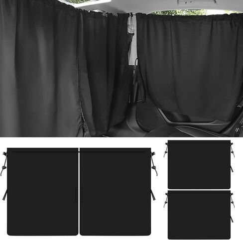 Car Divider Curtain,3PCS Car Window Shades, Wide Car Privacy Blackout Shades & Side Windows Divider Curtain Baby Shades,Van Truck SUV Accessories for Car Camping Sleeping Accessories in Saudi Arabia