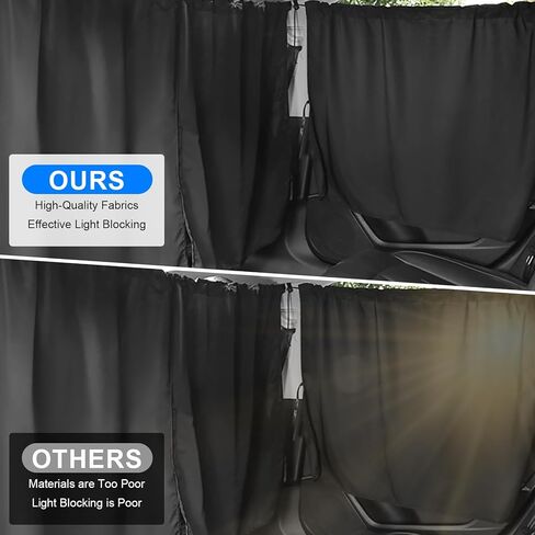Car Divider Curtain,3PCS Car Window Shades, Wide Car Privacy Blackout Shades & Side Windows Divider Curtain Baby Shades,Van Truck SUV Accessories for Car Camping Sleeping Accessories in Saudi Arabia