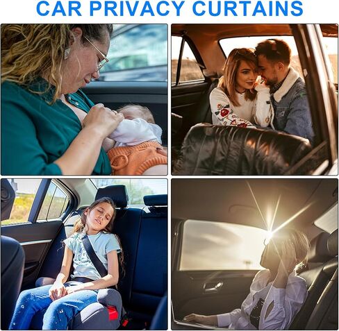 Car Divider Curtain,3PCS Car Window Shades, Wide Car Privacy Blackout Shades & Side Windows Divider Curtain Baby Shades,Van Truck SUV Accessories for Car Camping Sleeping Accessories in Saudi Arabia