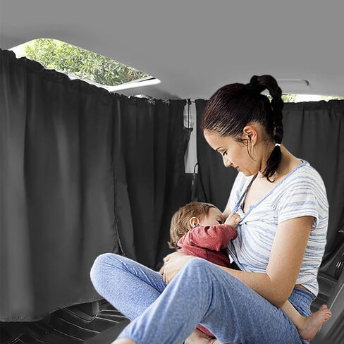 Car Divider Curtain,3PCS Car Window Shades, Wide Car Privacy Blackout Shades & Side Windows Divider Curtain Baby Shades,Van Truck SUV Accessories for Car Camping Sleeping Accessories in Saudi Arabia