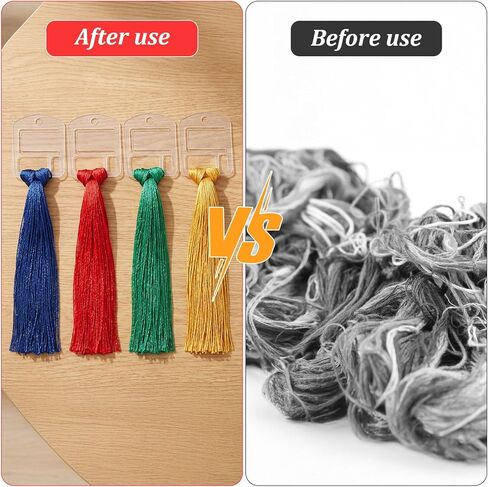 30Pcs Acrylic Embroidery Floss Drops Clear Floss Drops Cross Stitch Thread Organizer Slim Floss Bobbins for DIY Craft Sewing Needlepoint Thread Storage (1.9×1.56") in Kuwait