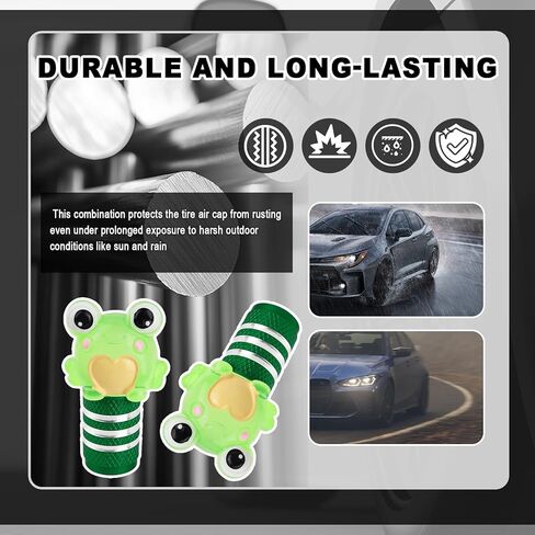 4PCS Frog Tire Valve Stem Caps for Cars,2026 New Cute Car Tire Caps with O-Ring Seal for Cars Decorations,Universal Tires Air Cap Frog Car Accessories Fits Most Bikes/Motorcycle in Saudi Arabia
