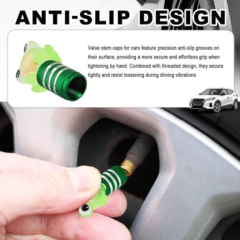 4PCS Frog Tire Valve Stem Caps for Cars,2026 New Cute Car Tire Caps with O-Ring Seal for Cars Decorations,Universal Tires Air Cap Frog Car Accessories Fits Most Bikes/Motorcycle in Saudi Arabia