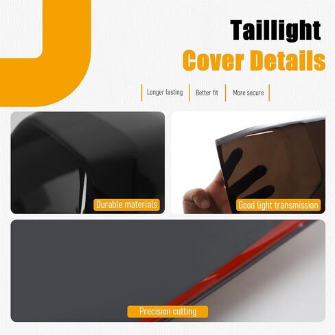 Tail Light Lamp Cover Compatible with 2019-2025 Chevy Chevrolet Silverado Taillight Guard Cover Lens Trim Bezel Frame Pair Smoked Black in Saudi Arabia