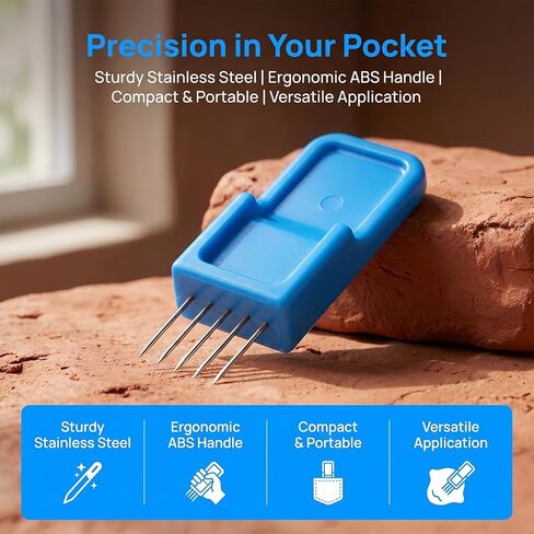 XMHBG Clay Bonding & Texturing Tool - Dual-Ended Pottery Scratching Tool for Sculpting, Ceramics & DIY Clay Crafts,Portable Clay Scorer & Connector (Blue) in Saudi Arabia