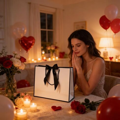 MHUAELIDV 12 Pcs Gift Bags with Handles, 12.6" x 9.84" x 4.33" Elegant White Gift Wrap Bags with Bow Ribbon for Wedding, Birthday, Bridesmaid, Mother's Day, Graduation, Housewarming in Kuwait