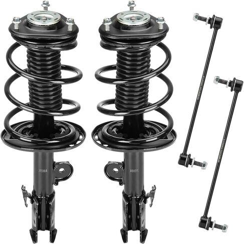 Front Coil Spring Strut & Stabilizer Sway Bar Links Fit for Toyota Rav4 2.4L 2006-2008, for Toyota Rav4 2.5L 2009-2012, Shock Absorber and Sway Bar Link Replace for 172276, 172275, K750043 in Kuwait