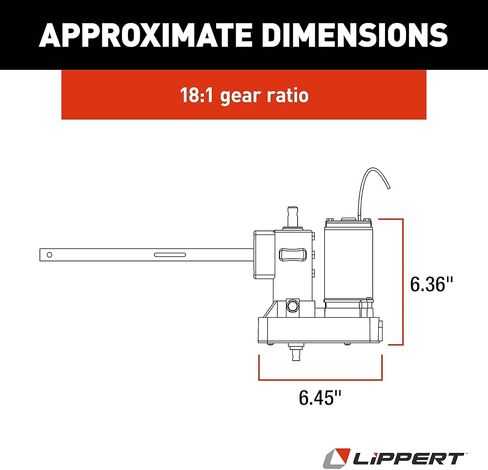 Lippert Components - 117292 18:1 Venture Motor and Right Angle Driveshaft in Kuwait