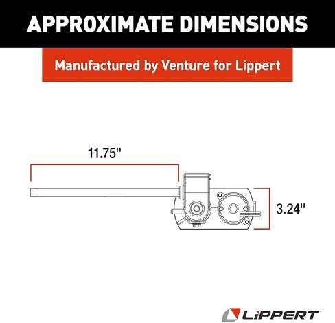 Lippert Components - 117292 18:1 Venture Motor and Right Angle Driveshaft in Kuwait
