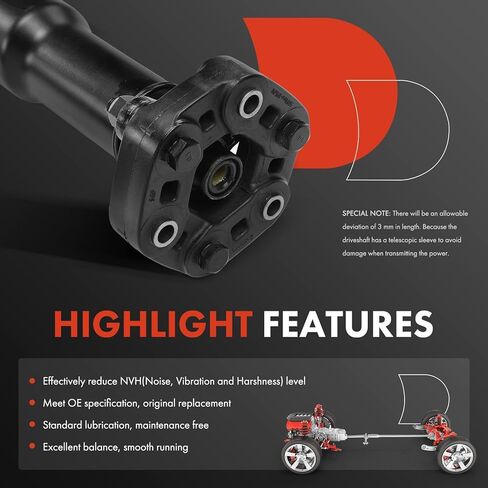 A-Premium Rear Drive Shaft Driveshaft Assembly Compatible with Hyundai 2012 2013 2014 Genesis Drive Shaft V6 3.8L, [RWD], Replace# 493003M600, Complete Prop Shaft in Kuwait