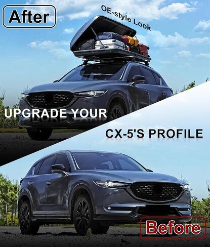 Roof Rails for Mazda CX5 2017–2025, Aluminum Side Rails Rack, OE Flush Fit No Gap, No Drilling Bolt-On for Naked Roof in Saudi Arabia